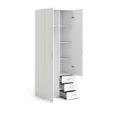 Guardaroba 2 ante- bianco con appendiabiti 77x200h cm - Apollina