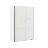 Guardaroba 2 ante bianco e grigio 147x220h cm - Almese