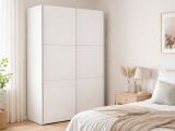 Guardaroba 2 ante bianco e grigio 147x220h cm - Almese