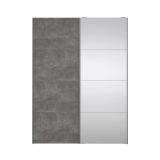 Guardaroba 2 ante bianco e grigio 150x200h cm - Seraphine