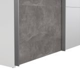 Guardaroba 2 ante bianco e grigio 150x200h cm - Seraphine