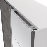 Guardaroba 2 ante bianco e grigio 150x200h cm - Seraphine