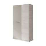 Guardaroba 2 ante bianco e marrone 90x200h cm - Alpine