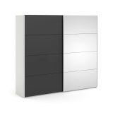 Guardaroba 2 ante bianco e nero 242x220h cm - Catalina