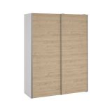 Guardaroba 2 ante bianco e rovere 150x200h cm - Maurice