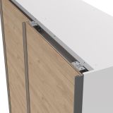 Guardaroba 2 ante bianco e rovere 150x200h cm - Maurice