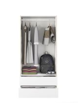 Guardaroba 2 ante bianco e rovere 81x180h cm - Appadu