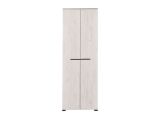 Guardaroba 2 Ante Bianco Larice Marrone Noce un Ripiano Appendiabiti 67.5x195h cm, Apertura Battente - Pinasca