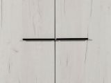 Guardaroba 2 Ante Bianco Larice Marrone Noce un Ripiano Appendiabiti 67.5x195h cm, Apertura Battente - Pinasca