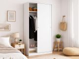 Guardaroba 2 ante bianco lucido 100x204h cm - Abigale
