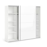 Guardaroba 2 ante bianco lucido 242x220h cm - Kauri
