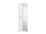 Guardaroba 2 Ante Bianco Marrone Rovere Nodi Appendiabiti 4 Ripiani 60x192.5h cm, 5 Vani - Griante