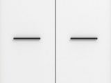 Guardaroba 2 Ante Bianco Marrone Rovere Nodi Appendiabiti un Ripiano 80.5x203.5h cm, 2 Ante - Santadi
