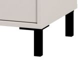 Guardaroba 2 Ante Bianco Nero Appendiabiti 2 Ripiani 54.5x205.5h cm, 3 Vani - Monta