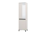 Guardaroba 2 Ante Bianco Nero Appendiabiti 2 Ripiani 54.5x205.5h cm, 3 Vani - Monta