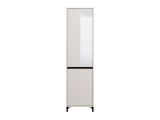 Guardaroba 2 Ante Bianco Nero Appendiabiti 2 Ripiani 54.5x205.5h cm, 3 Vani - Monta