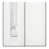 Guardaroba 2 Ante Bianco Opaco Nero 2 Ripiani Appendiabiti 195x205h cm, Apertura Scorrevole - Asilah