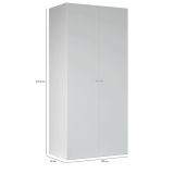 Guardaroba 2 ante- bianco salvaspazio 100x218h cm - Anagni