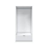 Guardaroba 2 Ante Bianco un Ripiano Appendiabiti 80x170h cm, un Cassetto - Budoia