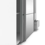 Guardaroba 2 ante Blandina, Mobile camera da letto, Cabina armadio portabiti, Armadio appendiabiti, 182x64 h202 cm, Bianco