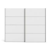 Guardaroba 2 ante Calixte, Mobile camera da letto, Cabina armadio portabiti, Armadio appendiabiti, 243x64 h202 cm, Bianco