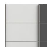 Guardaroba 2 ante Caprice, Mobile camera da letto, Cabina armadio portabiti, Armadio appendiabiti, 182x64 h202 cm, Bianco