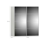 Guardaroba 2 ante Charline, Mobile camera da letto, Cabina armadio portabiti, Armadio appendiabiti, 182x64 h202 cm, Bianco