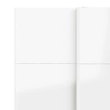 Guardaroba 2 ante Clarine, Mobile camera da letto, Cabina armadio portabiti, Armadio appendiabiti, 122x62 h220 cm, Bianco
