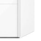 Guardaroba 2 ante Clarine, Mobile camera da letto, Cabina armadio portabiti, Armadio appendiabiti, 122x62 h220 cm, Bianco
