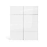 Guardaroba 2 ante Cyrill, Mobile camera da letto, Cabina armadio portabiti, Armadio appendiabiti, 62x182 h220 cm, Bianco