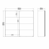 Guardaroba 2 ante Damienne, Mobile camera da letto, Cabina armadio portabiti, Armadio appendiabiti, 61x243 h220 cm, Bianco e Nero