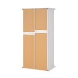 Guardaroba 2 ante Daphne, Mobile camera da letto, Cabina armadio portabiti, Armadio appendiabiti, 63x96 h200 cm, Bianco
