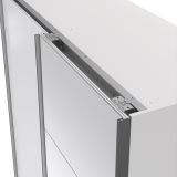 Guardaroba 2 ante Diandra, Mobile camera da letto, Cabina armadio portabiti, Armadio appendiabiti, 61x150 h200 cm, Bianco
