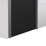 Guardaroba 2 ante Diandra, Mobile camera da letto, Cabina armadio portabiti, Armadio appendiabiti, 61x150 h200 cm, Bianco e Nero