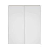 Guardaroba 2 ante Elina, Mobile camera da letto, Cabina armadio portabiti, Armadio appendiabiti, 61x182 h220 cm, Bianco