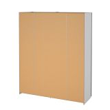 Guardaroba 2 ante Elina, Mobile camera da letto, Cabina armadio portabiti, Armadio appendiabiti, 61x182 h220 cm, Bianco e Nero