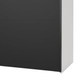 Guardaroba 2 ante Elina, Mobile camera da letto, Cabina armadio portabiti, Armadio appendiabiti, 61x182 h220 cm, Bianco e Nero