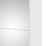Guardaroba 2 ante Eloina, Mobile camera da letto, Cabina armadio portabiti, Armadio appendiabiti, 61x243 h220 cm, Bianco