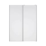 Guardaroba 2 ante Elvire, Mobile camera da letto, Cabina armadio portabiti, Armadio appendiabiti, 61x150 h200 cm, Bianco