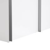 Guardaroba 2 ante Elvire, Mobile camera da letto, Cabina armadio portabiti, Armadio appendiabiti, 61x150 h200 cm, Bianco