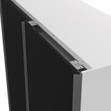 Guardaroba 2 ante Elvire, Mobile camera da letto, Cabina armadio portabiti, Armadio appendiabiti, 61x150 h200 cm, Bianco e Nero