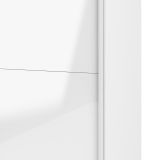 Guardaroba 2 ante Fabre, Mobile camera da letto, Cabina armadio portabiti, Armadio appendiabiti, 62x122 h220 cm, Bianco