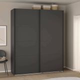 Guardaroba 2 ante- grigio ante scorrevoli 178x220h cm - Gomer