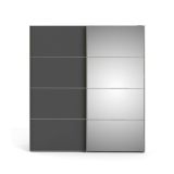 Guardaroba 2 ante grigio e bianco 182x201h cm - Cerreto