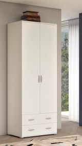 Guardaroba 2 ante Haishen, 80x0h170 cm, Bianco