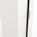 Guardaroba 2 ante Isere, Mobile camera da letto, Cabina armadio portabiti, Armadio appendiabiti, 79x51 h203 cm, Bianco opaco