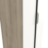 Guardaroba 2 ante Isere, Mobile camera da letto, Cabina armadio portabiti, Armadio appendiabiti, 79x51 h203 cm, Rovere e Bianco opaco