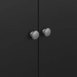 Guardaroba 2 ante Madeline, Mobile camera da letto, Cabina armadio portabiti, Armadio appendiabiti, 58x102 h199 cm, Nero