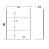 Guardaroba 2 ante- Margot, Mobile multifunzionale, Mobiletto scarpiera, Guardaroba porta scarpe, 65x179 h220 cm, Bianco