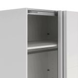 Guardaroba 2 ante- Margot, Mobile multifunzionale, Mobiletto scarpiera, Guardaroba porta scarpe, 65x179 h220 cm, Bianco
